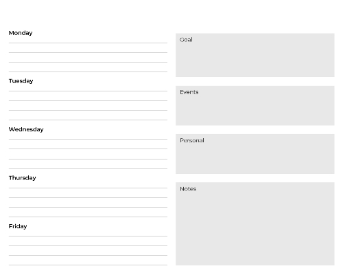Modern Weekly Planner