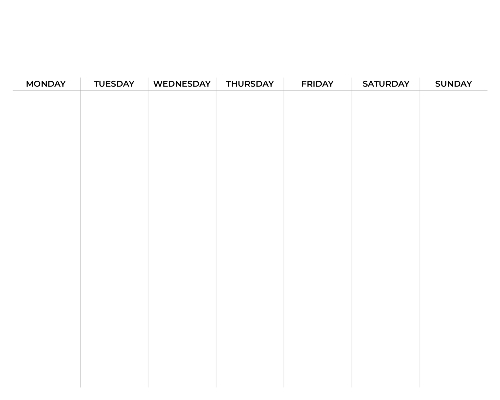 Standard Weekly Planner