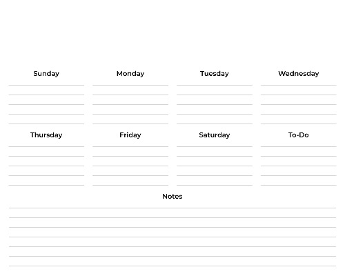 Simple Weekly Planner