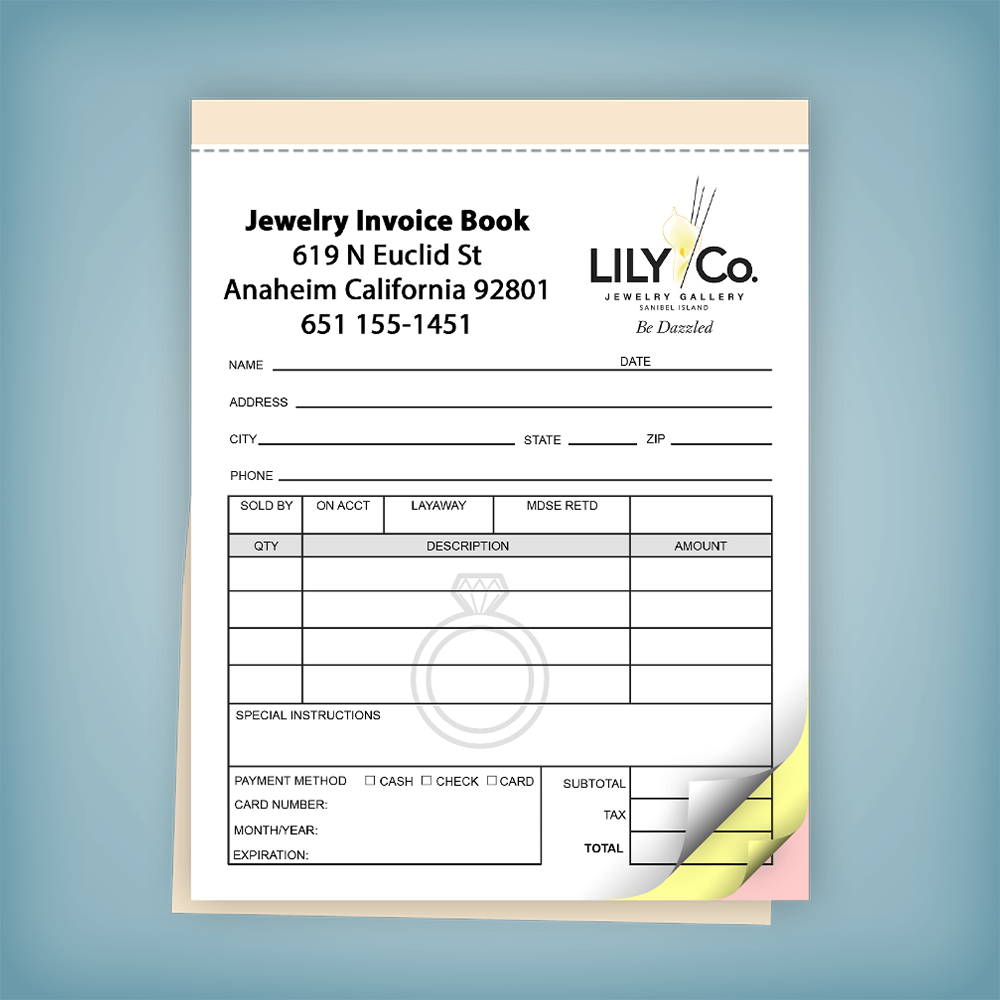 Jewelry Receipt Forms: 4.25” x 5.5” | PrintPPS.com®