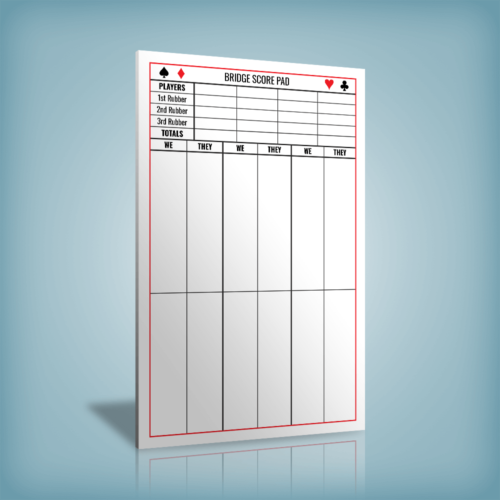 Bridge Score Pads - Design 2 | PrintPPS.com®