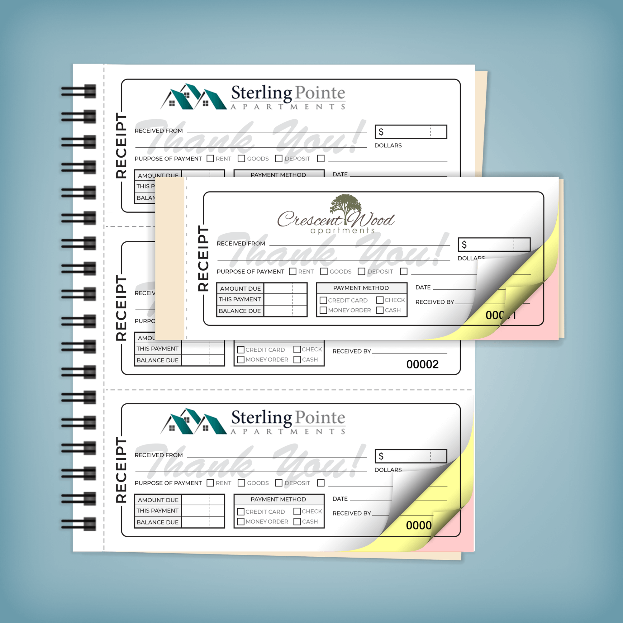 Custom Rent Receipt Books | PrintPPS.com®