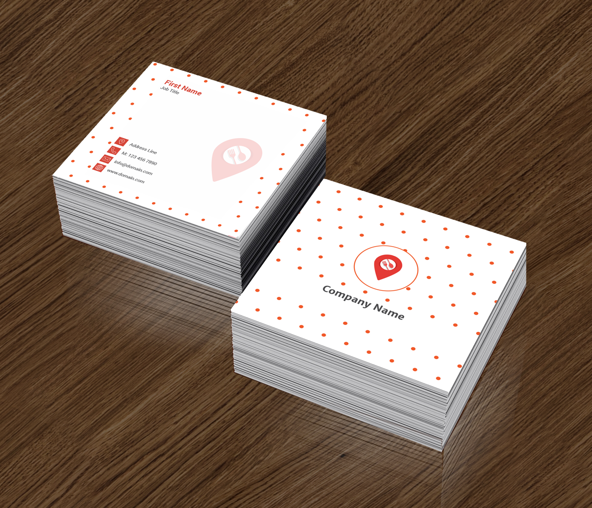 Presentation Card.。.:⋈* Square Business Cards: 3” x 3” | PrintPPS.com®